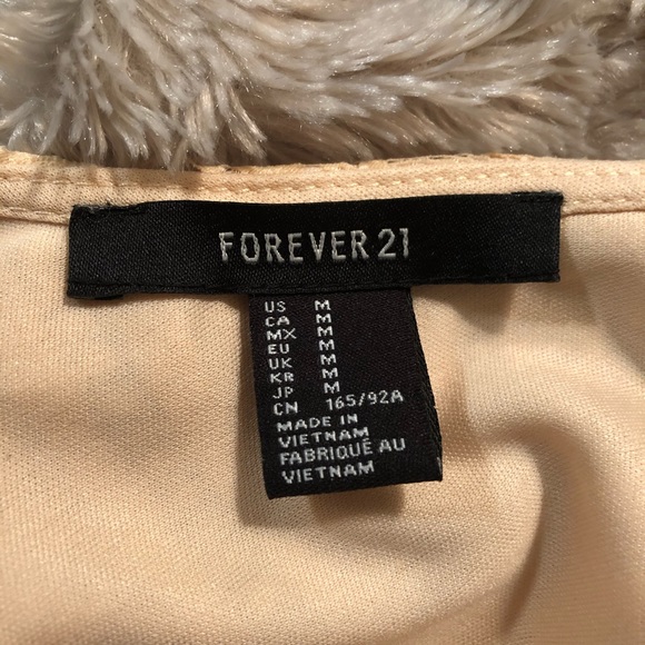 NWOT Forever 21 Peach Floral Lace Overlay Dress - Picture 10 of 10